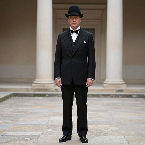 Vintage Paul Poiret Man in Courtyard