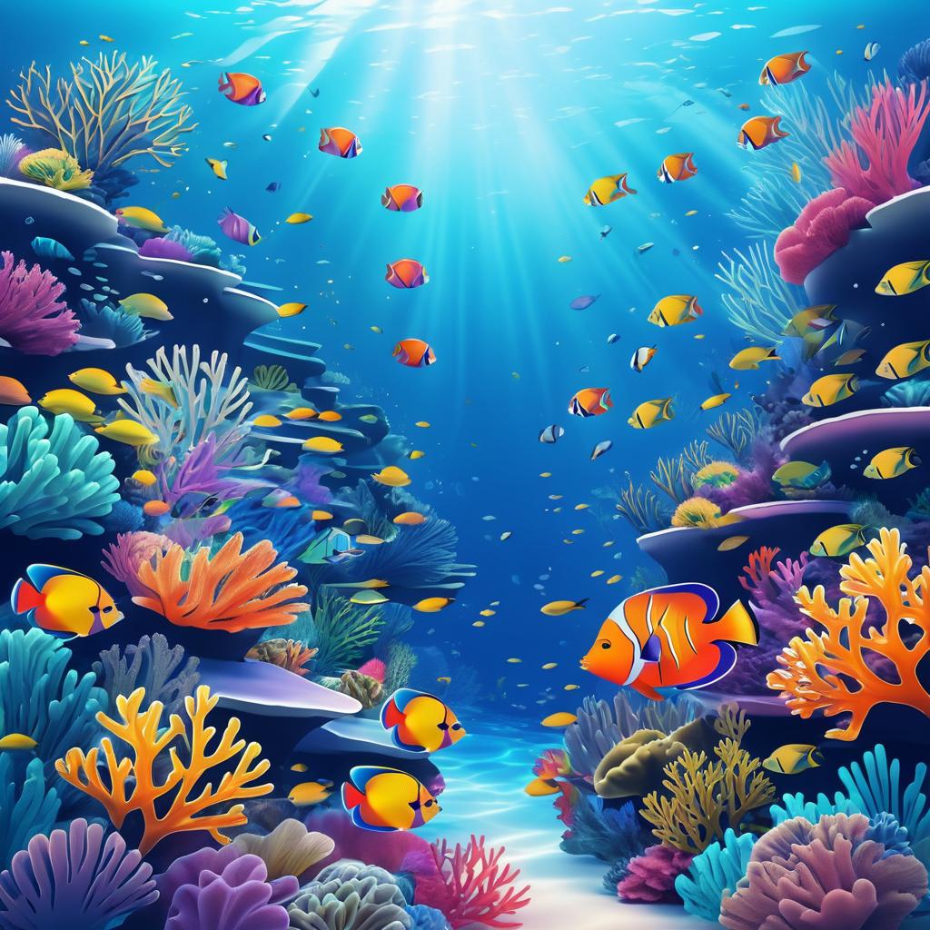 Tranquil Underwater World with Colorful Fish