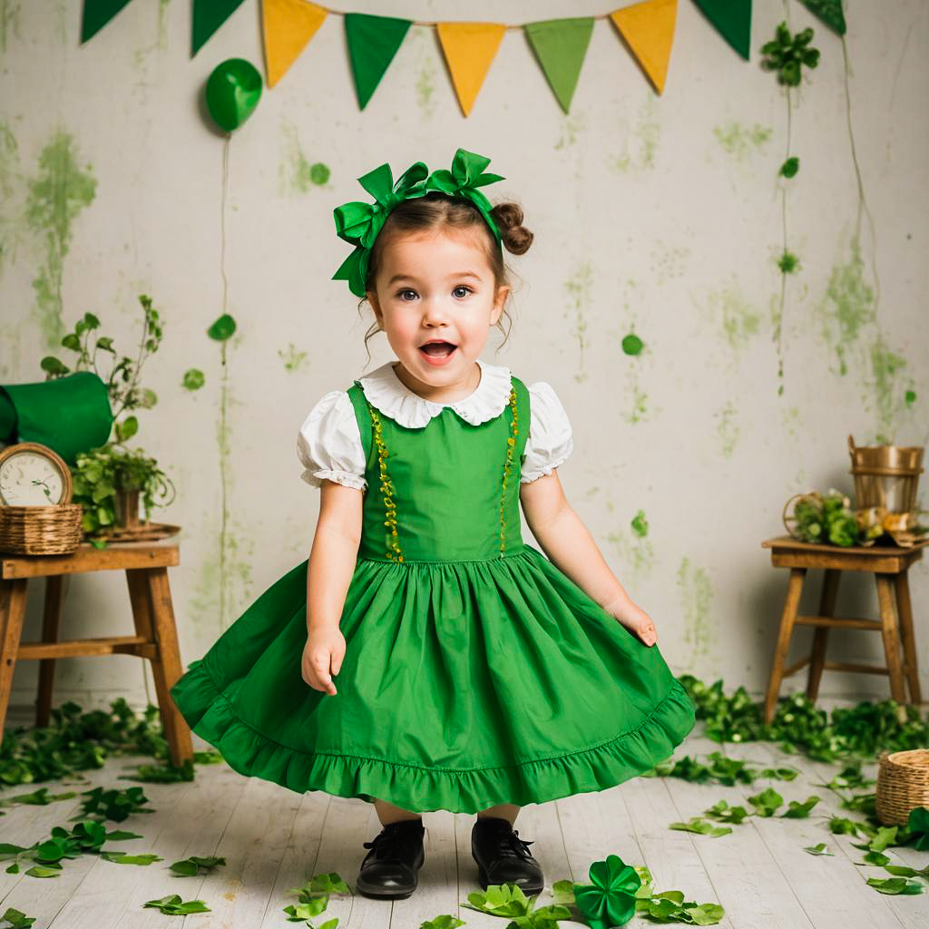 Playful St. Patrick's Day Girl Photoshoot