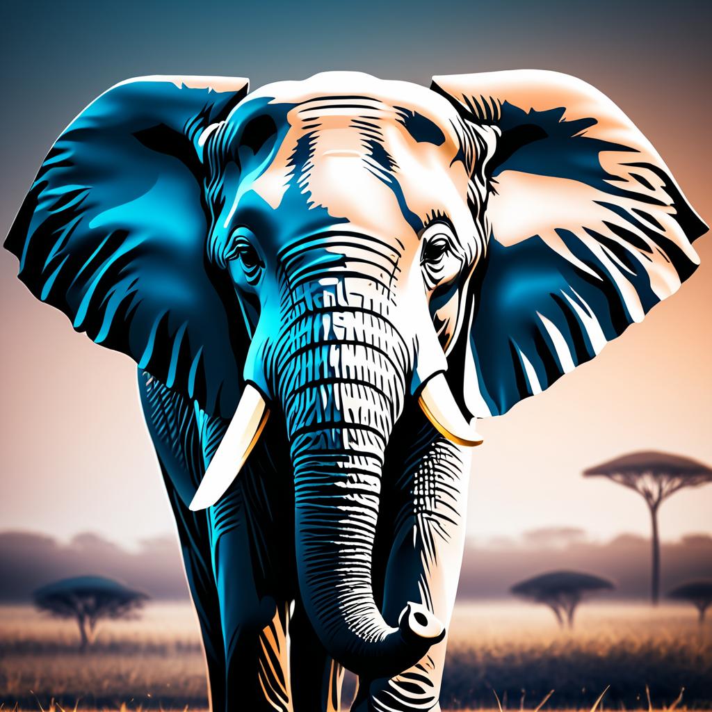 Elephant Stock Photo in Adobe Style