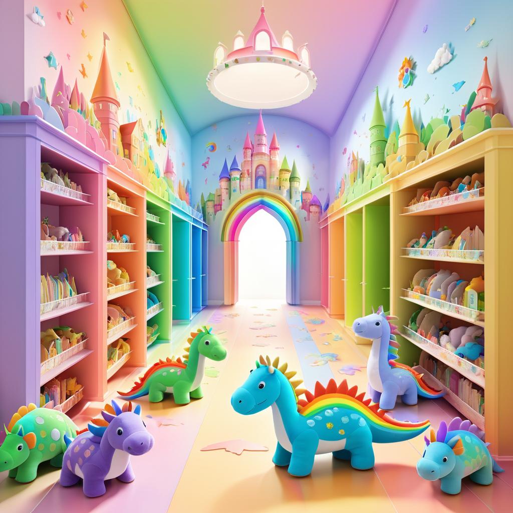 Whimsical Rainbow Road in Children's Closet