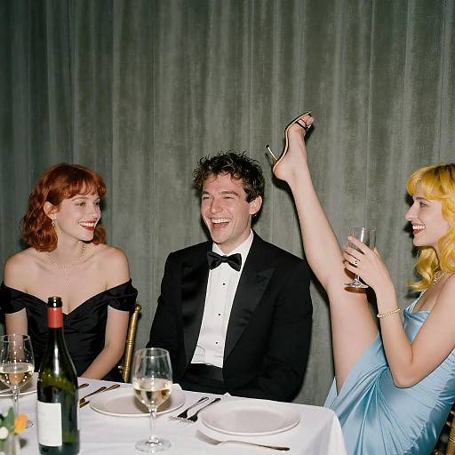 Joyous Party Scene with Elegant Guests