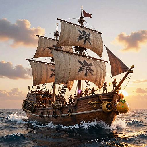 Bloxfruits Pirate Ship Battle Scene