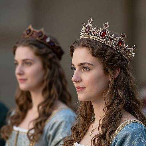 Medieval Princess with Crown and Dress