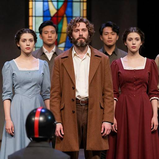 Dramatic Theatrical Scene with Costumes