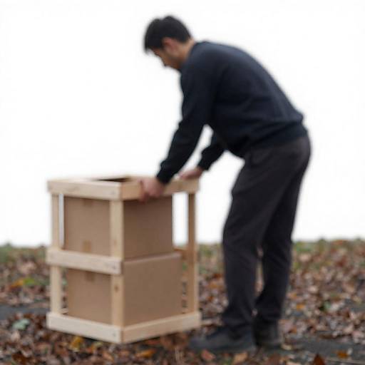 Blurred Figure Beside Cardboard Shelter
