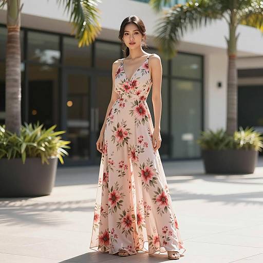 Elegant Summer Fashion in Urban Setting