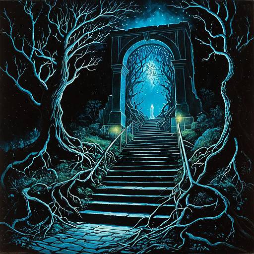Ethereal Staircase to an Ominous Portal