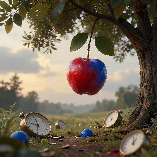 Surreal Dreamscape with Melting Clocks