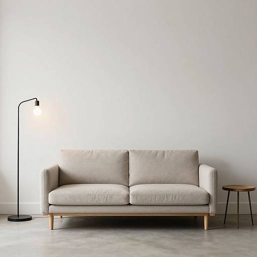 Minimalist Neutral Toned Living Room