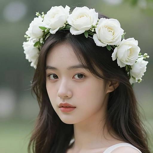 White Rose Floral Crown