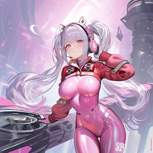 Illustration of Alice (nikke), goddess of victory: nikke in the style of Alphonse (white datura)