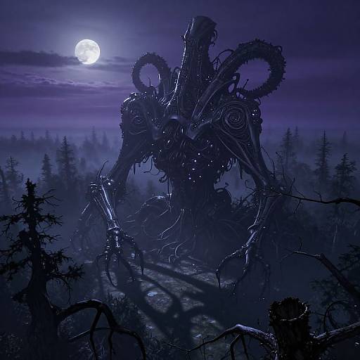 Surreal Biomechanical Twilight Forest