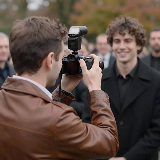 Autumn Street Portrait with Flash