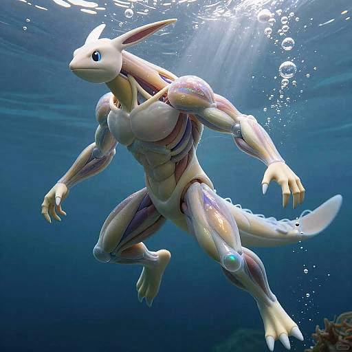 Vaporeon Anatomy in Dynamic Pose