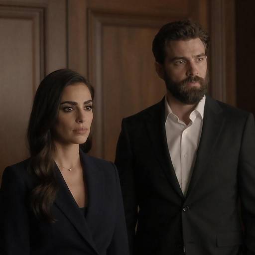 Dimly Lit Wooden Portrait of Couple