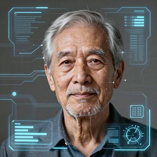 Futuristic AI Photo Aging Effect