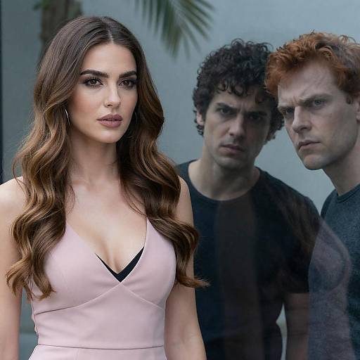 Intense Reflection: A Woman in Pink