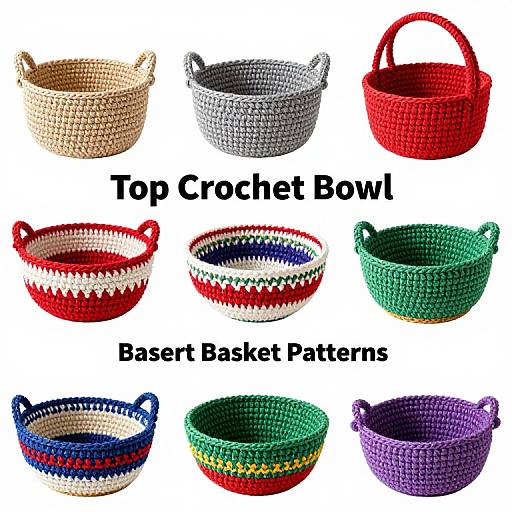 Vibrant Handcrafted Crochet Baskets Grid