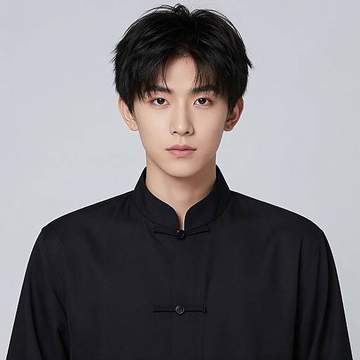 Realistic Portrait of Stylish Young Man