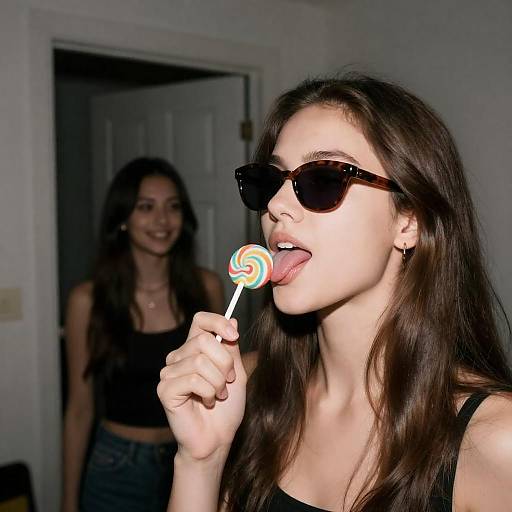 Playful Moments in a Dimly Lit Room