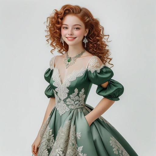 Confident Young Woman in Elegant Dress