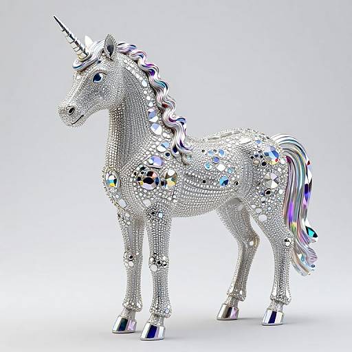 Prismatic Rhinestone Unicorn Matte Painting