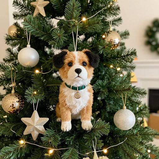 Dog Decorated Christmas Tree