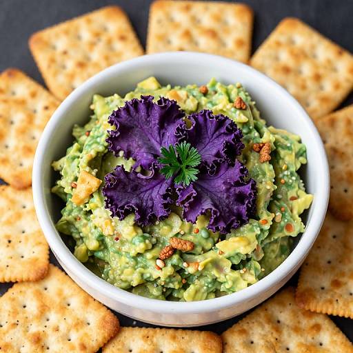Vibrant Halloween Guacamole Garnish