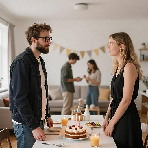 Casual Indoor Birthday Celebration Photo