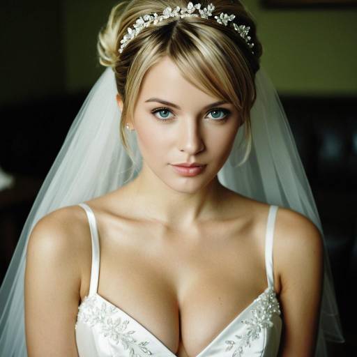Brunette Bride with Hair Ornament