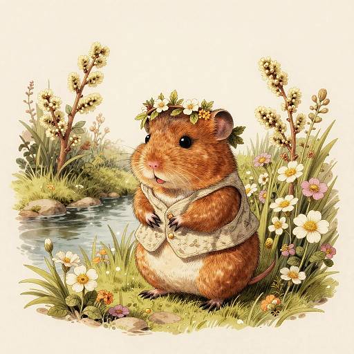 Gentle Dormouse by Riverside Thicket