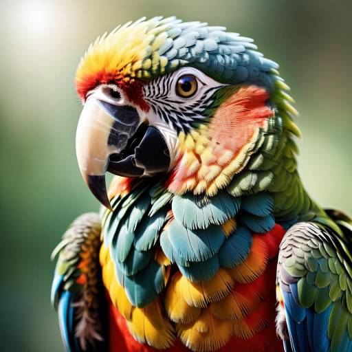 Colorful Macaw Parrot Portrait