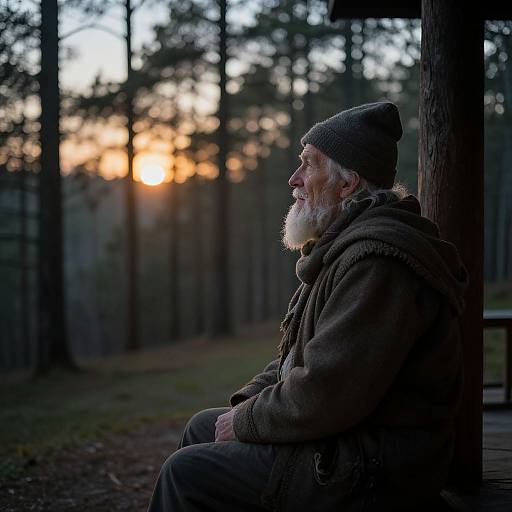 Ancient Wise Man at Dawn