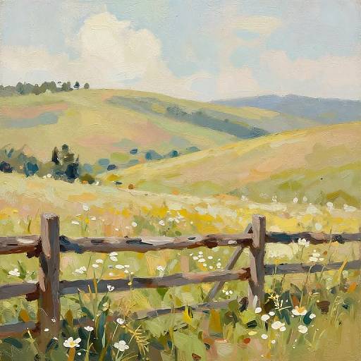Serene Countryside Painting Filter