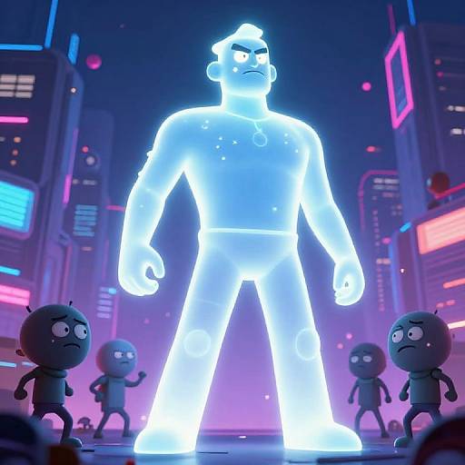 Towering Overconfidence in Cyberpunk Scene