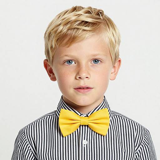Blonde Boy with Striped Shirt