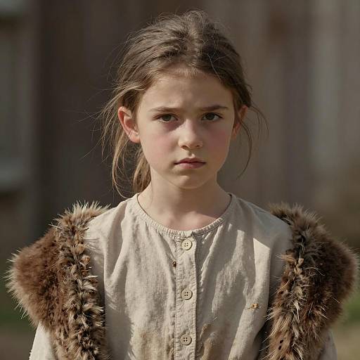 Realistic Portrait of a Young Girl