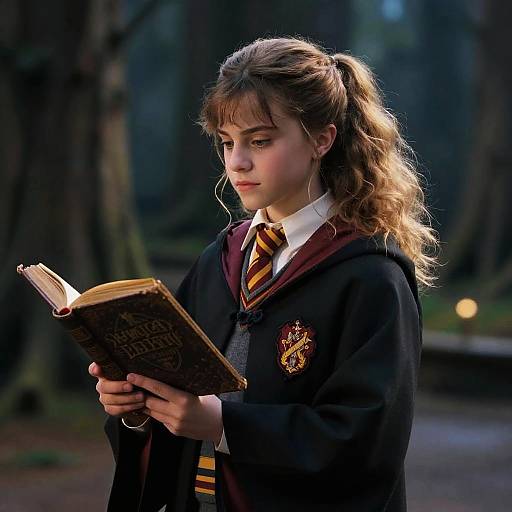 Hermione Granger Exploring Magical Forest