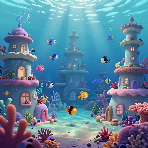 Enchanting Underwater Disney Metropolis