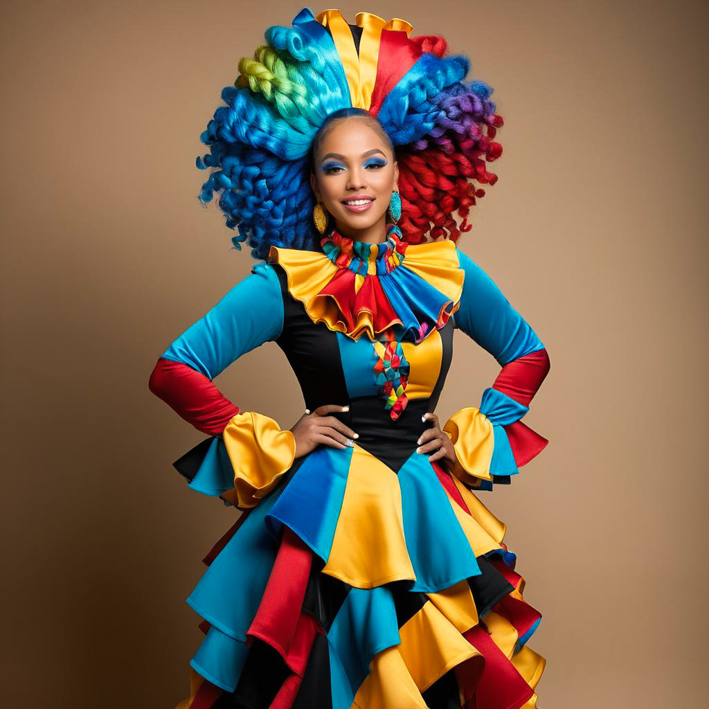 Colorful Harlequin Entertainer Delight