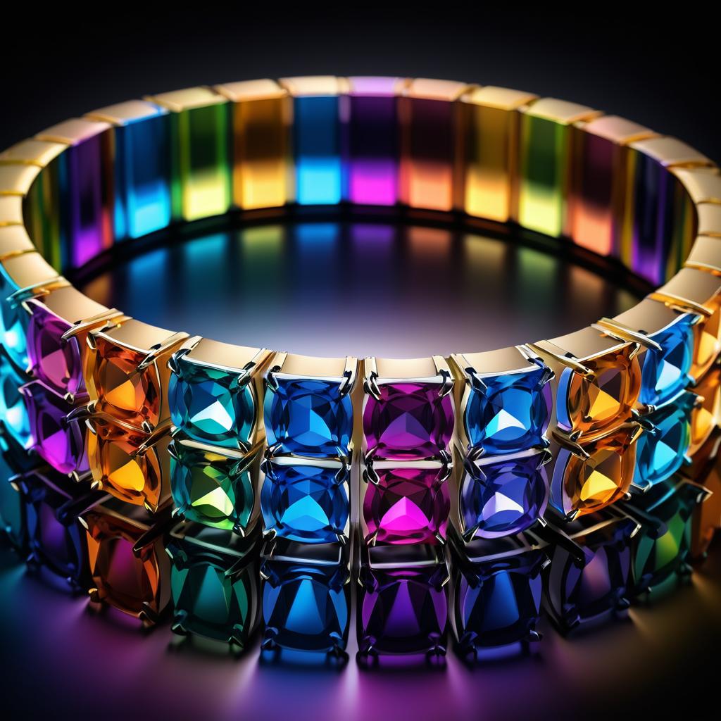 Luxury Bracelet with Vivid Jewel Details