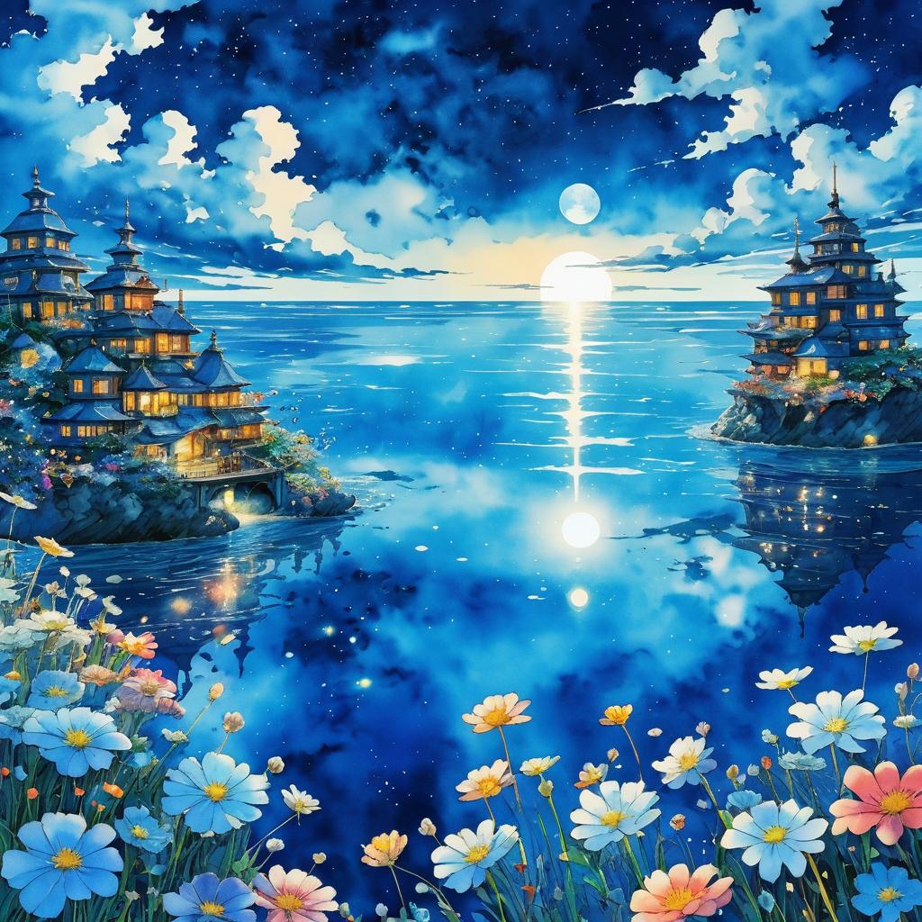 Enchanting Miyazaki-Inspired Fantasy Scene