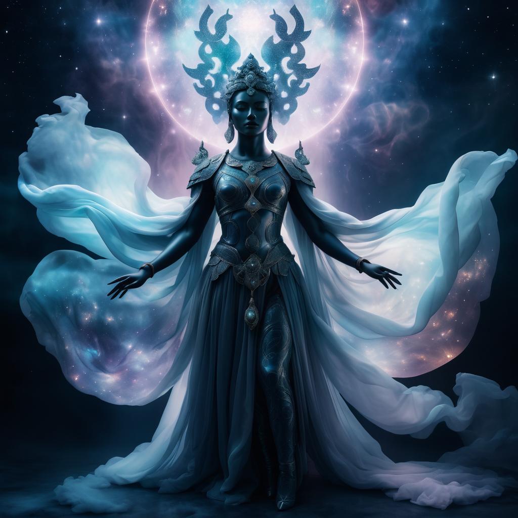 Ethereal Deity in Celestial Nebulae