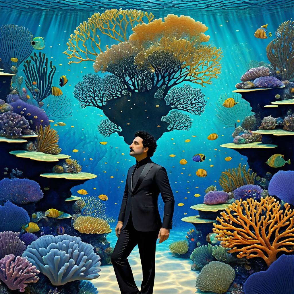 Elegant Underwater Coral Reef Art