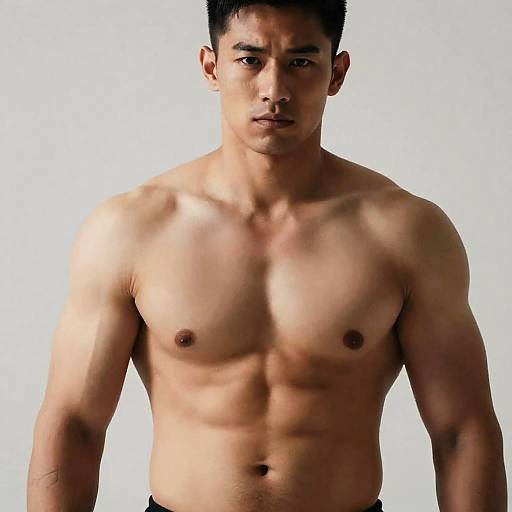 Muscular Male Portrait with Tattoos