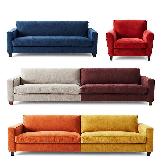 Bold Minimalist Vibrant Sofas Collection