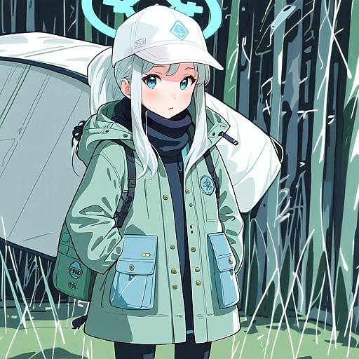 Illustration of Hare (camp) (blue archive), blue archive in the style of Kantoku