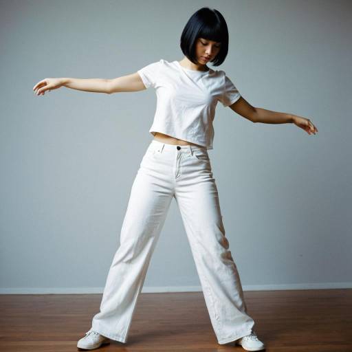 Woman Performing Sway Dance in White Outfit