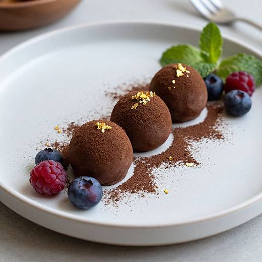 Elegant Chocolate Truffles with Berries